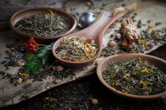 spoonful of herbal tea. high in antioxidants